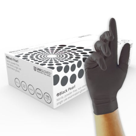 Nitrile Powder Free Gloves (Black) Sizes S-L