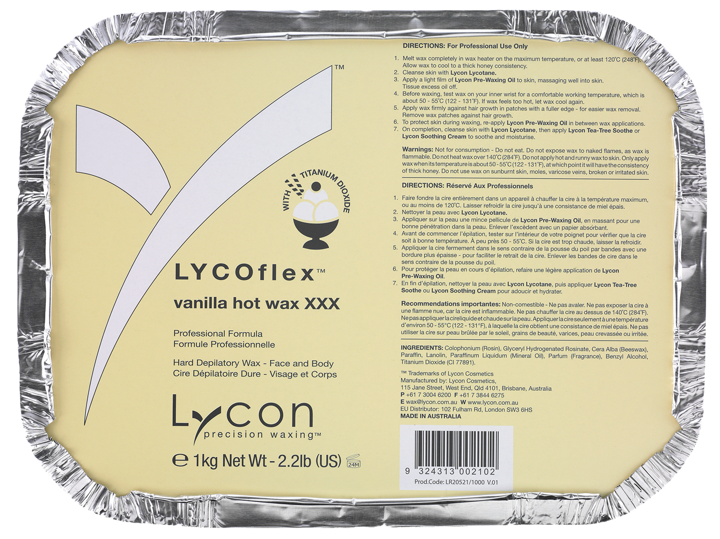 Lycoflex Vanilla Hot Wax